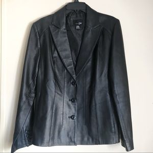 East5th Black Genuine Leather Jacket